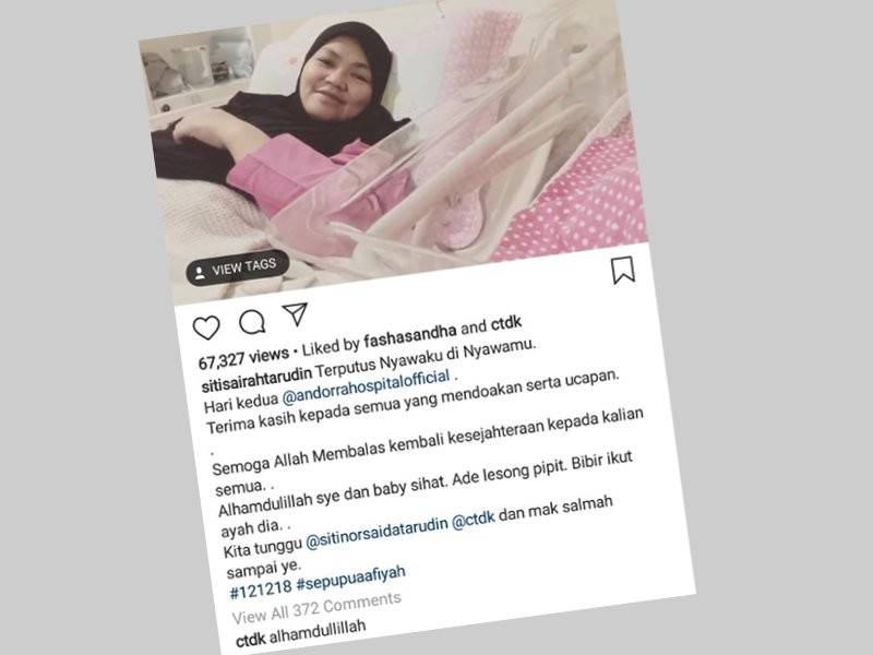 SITI SAERAH. Foto: INSTAGRAM