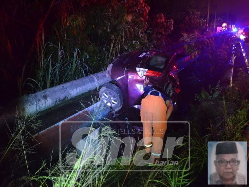 Kemalangan berlaku di Kilometer 74 Jalan Kuala Lumpur-Ipoh mengakibatkan Abd Samat Idris, 71, meninggal dunia di tempat kejadian