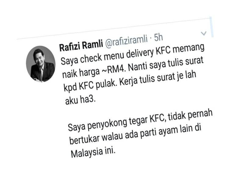 Paparan Twitter Rafizi 