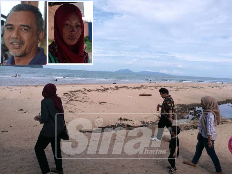 Keadaan air surut dikatakan perkara biasa di sini. (Gambar kecil: Tengku Harun, Fatimah)