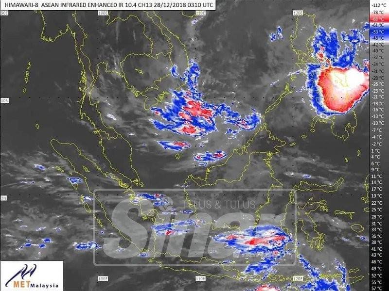 Tular Ribut Siklon Tropika yang dikatakan akan melanda Kelantan, pada 1 hingga 4 Januari ini.
