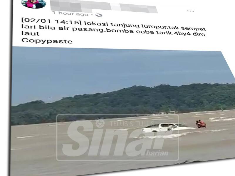 Video kenderaan pacuan empat roda (4x4) yang melekat di Pantai Tanjung Lumpur baru-baru ini, menarik perhatian netizen.