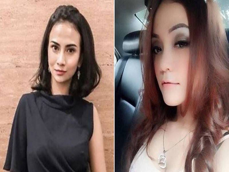 Vanessa (kiri) dan Avriellia ditahan di hotel Surabaya pada Sabtu lalu. - Foto: Instagram/VanessaAngelOfficial, Twitter/AvrielliaS