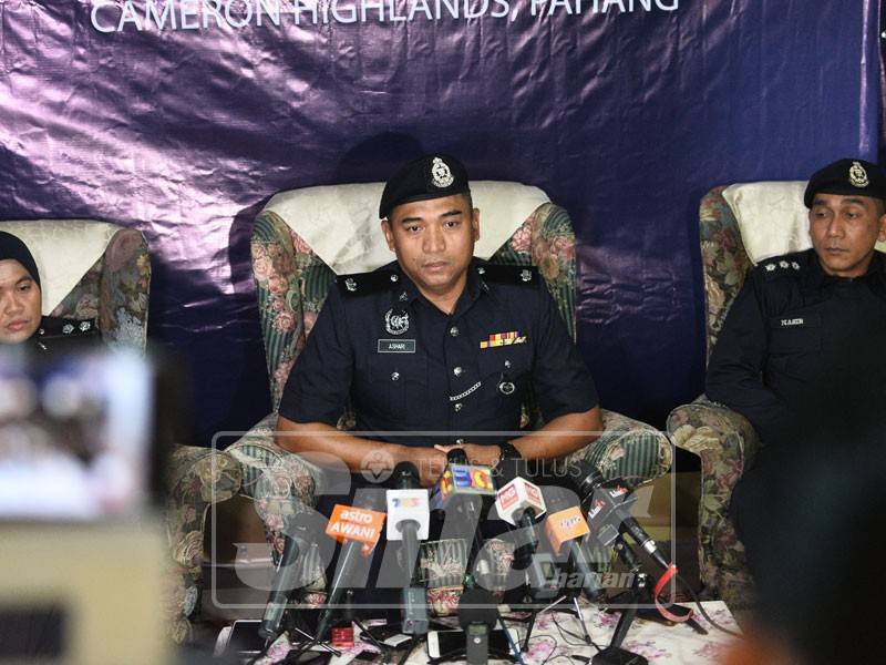 Sidang media Ketua Polis Daerah CH, DSP Ashari Abu Samah di Pusat Media Hotel Cool Point. Foto SINAR HARIAN, SHARIFUDIN ABD RAHIM