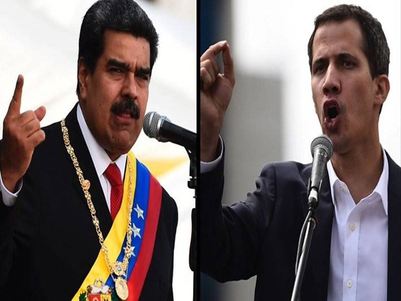 Kemelut politik Venezuela menyaksikan pertembungan antara Maduro (kiri) dan Guaido kanan. - Foto BBC