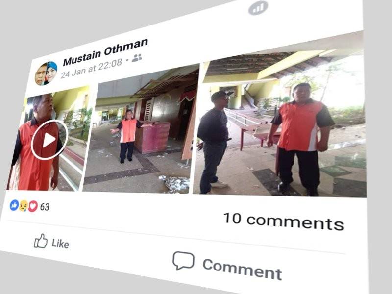 Ahmad Mustain memuat naik rakaman video berhubung status resort berkenaan.