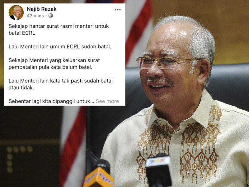 Paparan Facebook Najib.