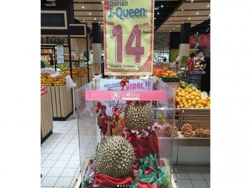 Durian J-Queen tersebut berjaya dijual sebanyak dua biji. - Foto: Instagram/ Foodhuntertasikmalaya