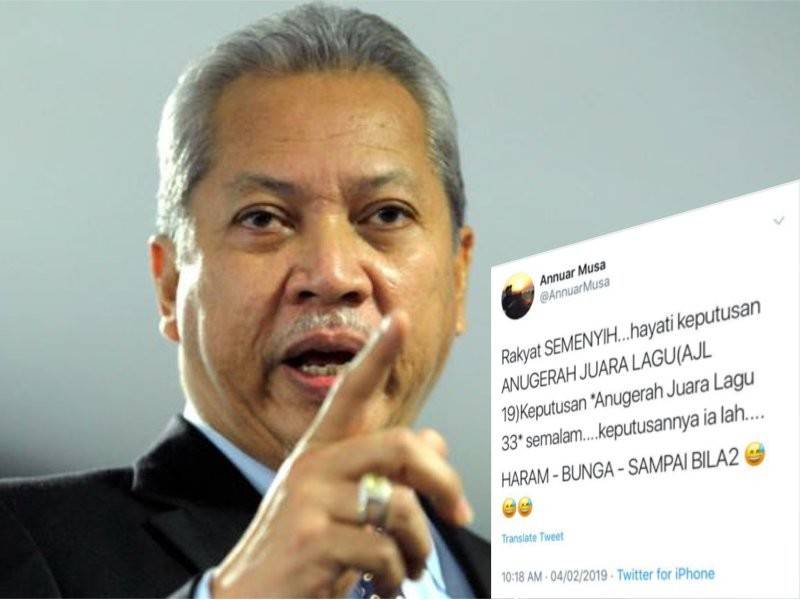 Paparan Twitter Annuar