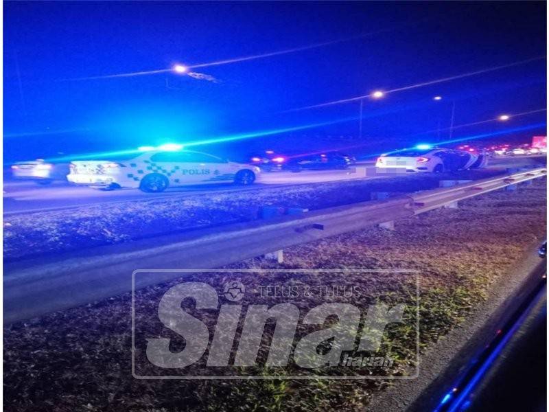 Adegan mengejar antara polis dan suspek