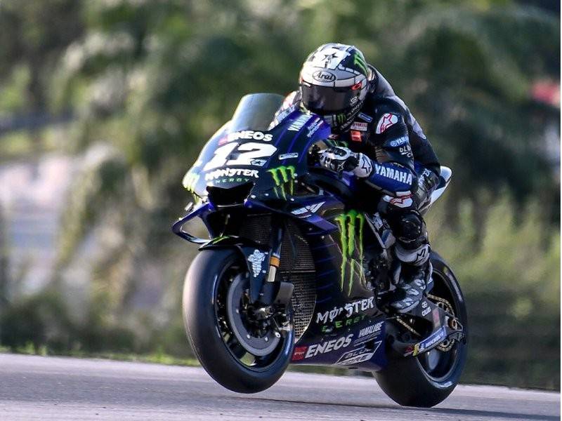 Pelumba Monster Energy Yamaha Maverick Vinales menduduki tempat pertama bagi menamatkan hari kedua Ujian Pramusim MotoGP 2019 di Litar Antarabangsa Sepang hari ini. - Foto Bernama