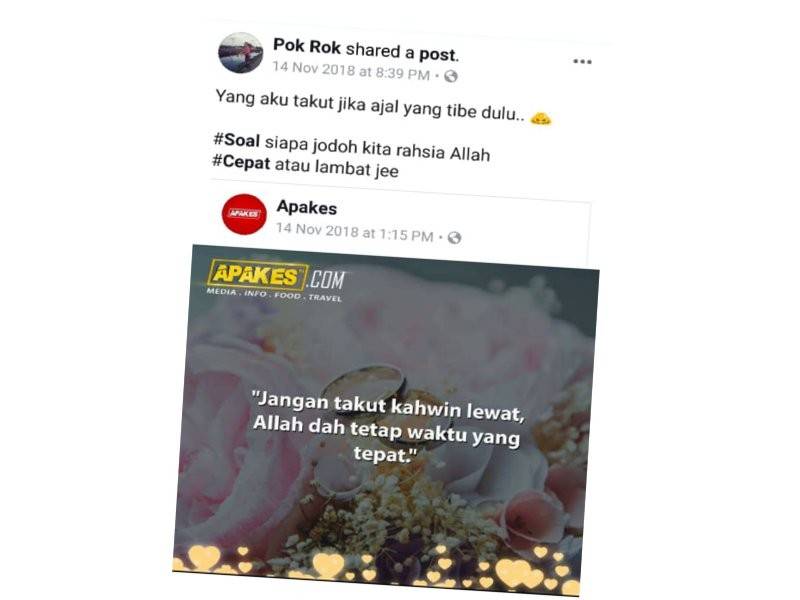 Status facebook Abdul Bari menarik perhatian netizen.