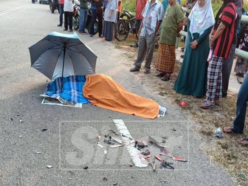 Mangsa maut di tempat kejadian selepas mengalami kecederaan parah di kepala.