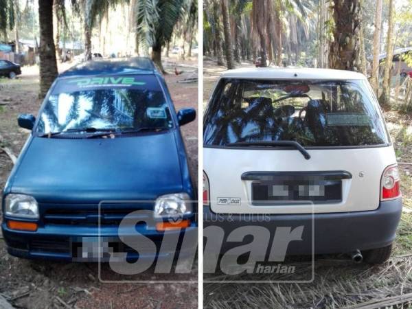 Kereta kancil dicuri di Sungai Petani (kiri) dan kereta kancil dicuri di Lunas,Kulim.