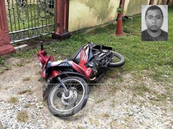 Motosikal yang ditunggang mangsa.