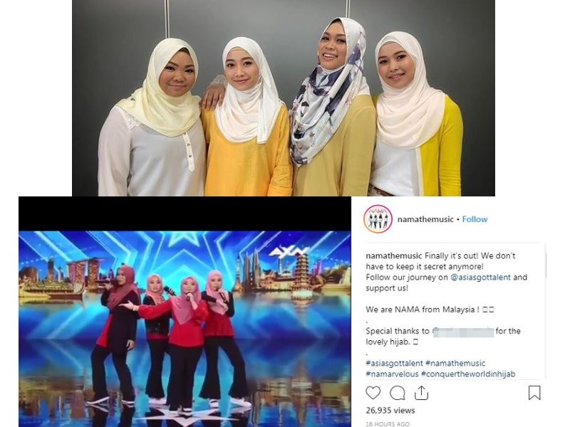 Empat gadis berhijab sertai 'Asia's Got Talent'