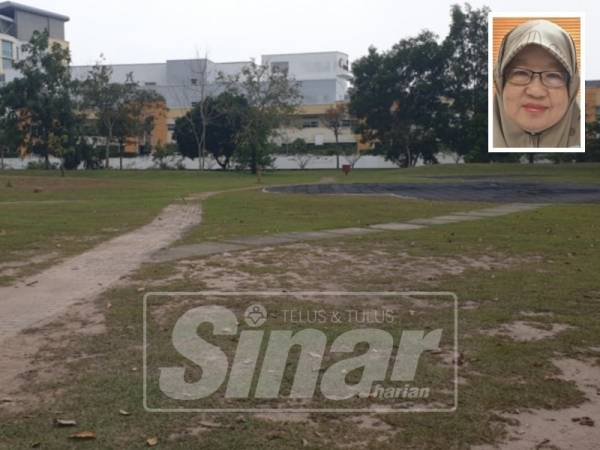 Kawasan tapak cadangan bagi pembinaan surau dan balai pelawat di HPj. Gambar kecil, Dr Nora'i.