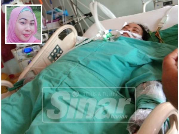 Noor Sykira Syzlin dilaporkan kritikal selepas melecur 52 peratus anggota badan dan terpaksa menerima rawatan di ICU Hospital Melaka.