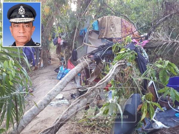 Lokasi dua mangsa pertama ditemui. Gambar kecil: Mohd Khalil