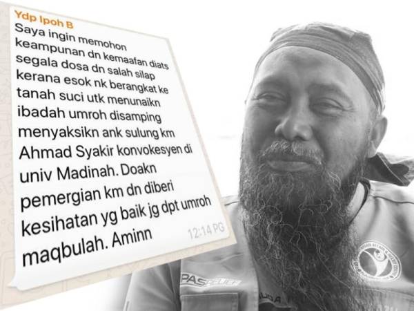 Sempat Hantar Mesej Mohon Maaf Sebelum Umrah