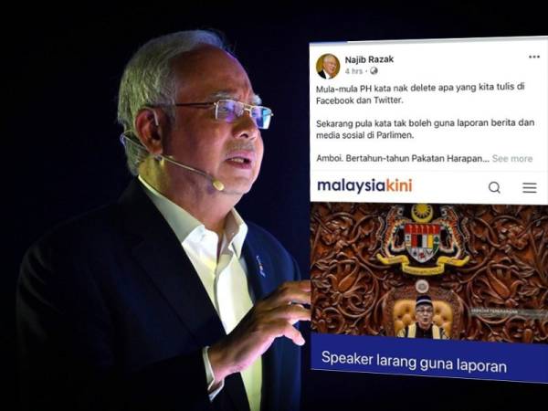 Status Facebook Najib.