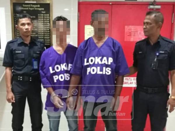 Suspek masing-masing berusia 38 dan 46 tahun ditahan di dua lokasi berasingan