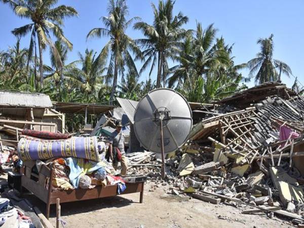 Banyak rumah musnah dalam kejadian gempa di Lombok