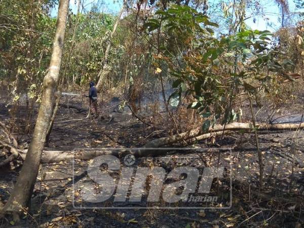 Sebahagian besar kawasan yang terbakar berjaya dipadamkan.
