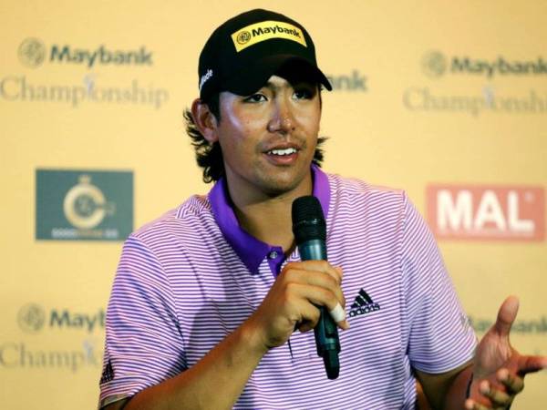 Gavin Kyle Green pada sidang media Kejohanan Maybank Saujana Golf and Country Club, semalam. - Foto Bernama