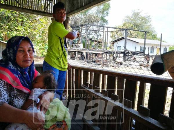 Walaupun menanggung kerugian namun Zulaiti dan suami bersyukur empat anak mereka tiada di rumah ketika kejadian.