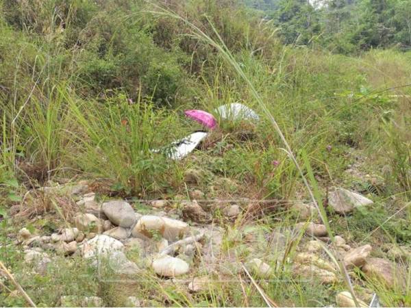 Mayat mangsa ditemui di kawasan semak, bawah jambatan di sini. 