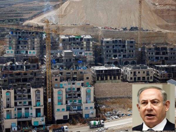 Projek peluasan penempatan haram Yahudi di Tebing Barat dikecam masyarakat antarabangsa. Gambar kecil, Netanyahu.
