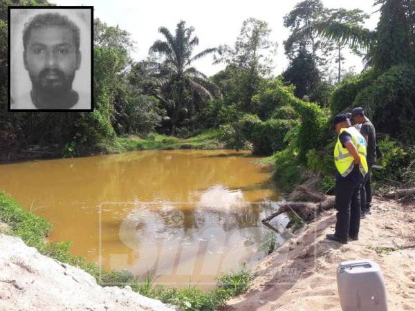 Mayat M. Selvan, 28, ditemui di dasar sungai sedalam 0.97 meter dengan jarak satu meter dari tebing sungai.