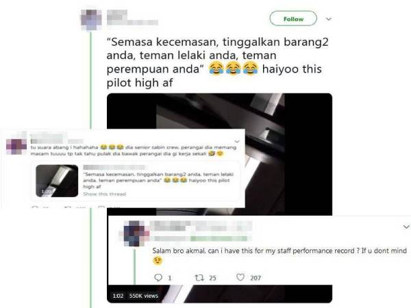 Paparan Twitter Azrul Akmal tular di media sosial.