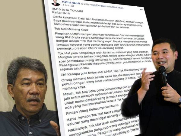 Hamparan Facebook Rafizi hari ini.