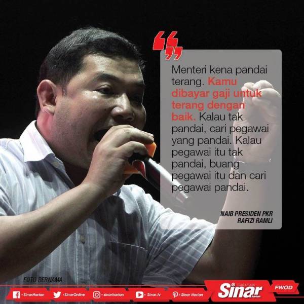 Rafizi tegur menteri tiada strategi komunikasi