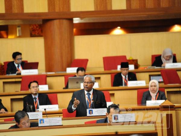 Sivanesan ketika sesi pengulungan perbahasan Sidang DUN Perak, hari ini.