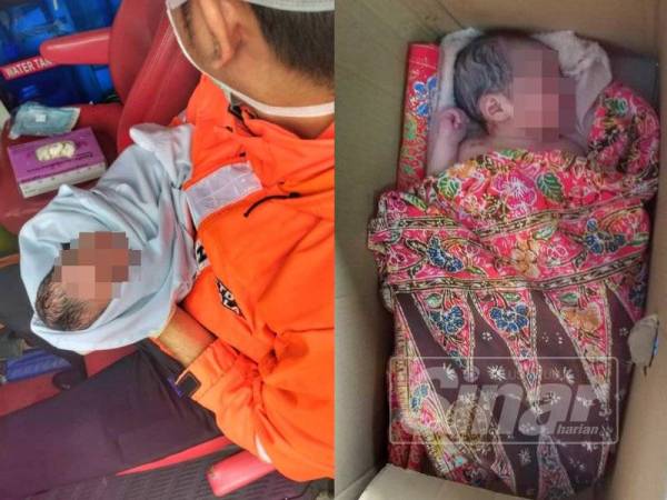 Bayi perempuan yang cukup sifat dibawa oleh pegawai perubatan ke Hospital Kepala Batas untuk pemeriksaan.