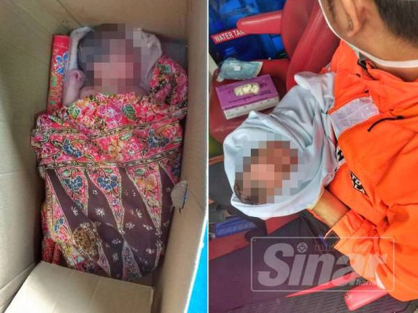 Bayi perempuan cukup sifat yang dijumpai di kaki lima belakang masjid semalam dibawa ke Hospital Seberang Jaya untuk pemeriksaan.