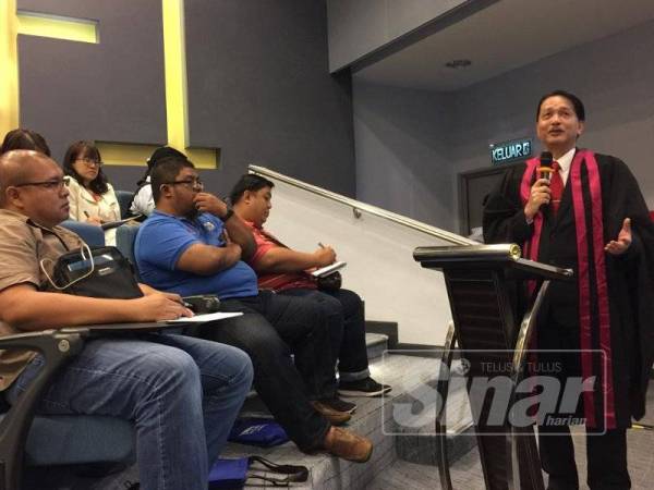 Dr Noor Hisham ketika berucap pada Persidangan Perubatan Serantau 2019 di Newcastle University Medicine (NUMed) Malaysia, semalam.