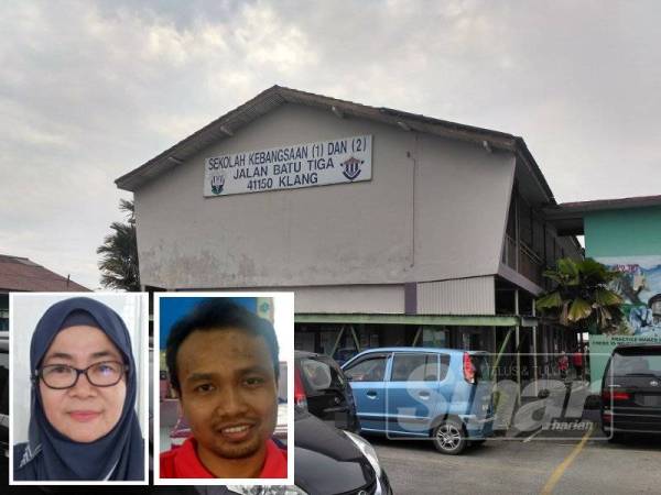 Sekolah Kebangsaan (1) dan (2) Jalan Batu Tiga berkongsi kemudahan yang sama. (Gambar dari kanan: Adida, Mohd Rosli)