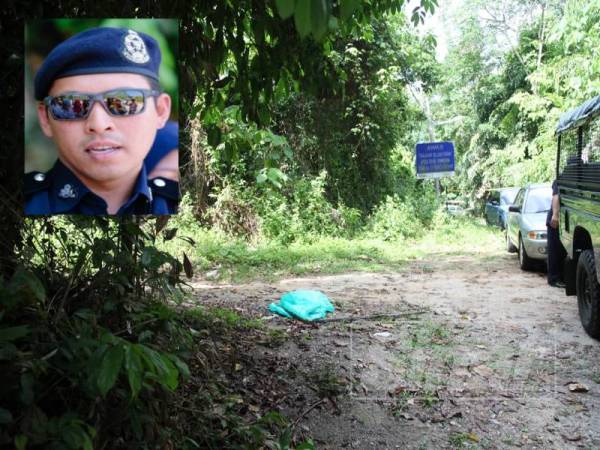 Mayat bayi berulat ditemui di tepi Jalan Kampung Dato Syed Nahar, Mukim Kuah, semalam. (Gambar kecil: Mohd Iqbal Ibrahim)