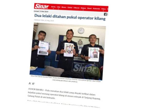 Laporan Sinar Harian semalam.