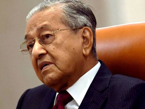 Perdana Menteri yang juga Pengerusi Pakatan Harapan (PH) Tun Dr Mahathir Mohamad pada sidang media khas sempena setahun pemerintahan kerajaan PH di Bangunan Perdana Putra baru-baru ini. - Foto Bernama