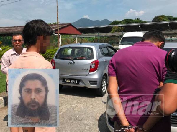 Dua beradik tiba di Mahkamah Majistret Ipoh hari ini, bagi mendapatkan perintah reman meneruskan siasatan mengikut Seksyen 302 Kanun Keseksaan. (Gambar kecil:Mangsa, Pardeep Kumar) 