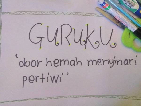 Kegigihan guru tidak terhenti seperti hentinya waktu persekolahan ketika loceng berbunyi.