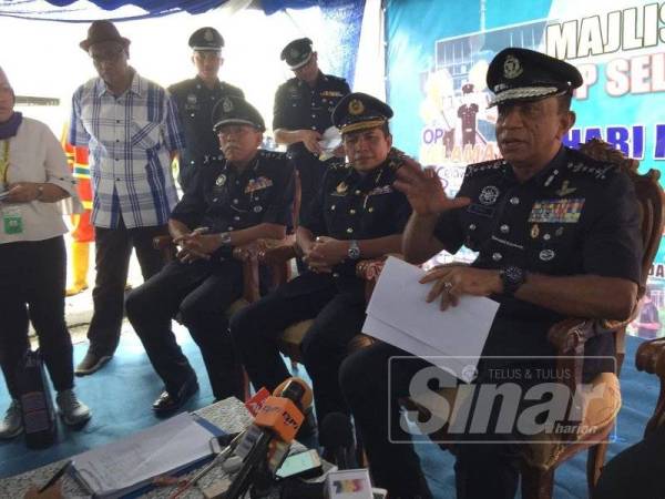 Ketua Polis Johor, Datuk Mohd Khalil Kader Mohd pada sidang media selepas melancarkan Op Selamat 15/2019 di sini hari ini.