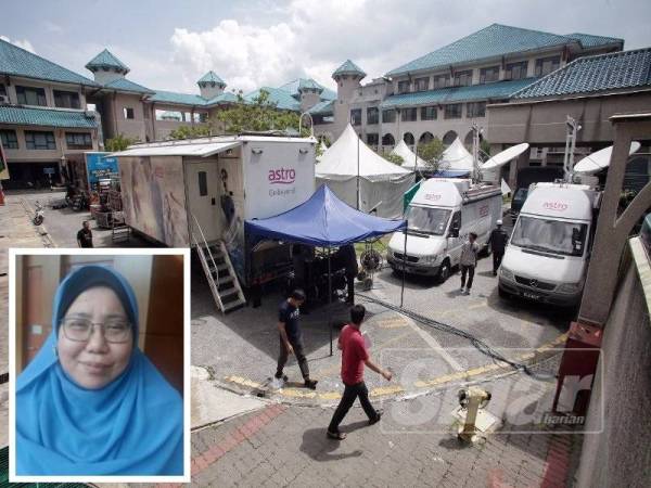 Persiapan program World #QuranHour, semalam. - Foto Sinar Harian Zahid Izzani (Gambar kecil: Marhaini)