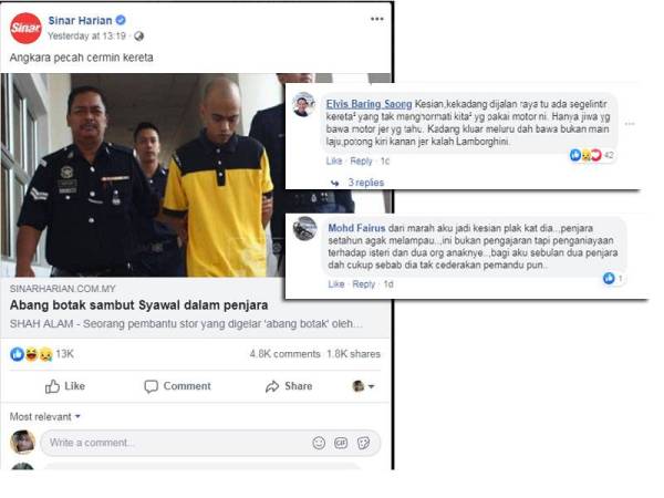 Berita mengenai abang botak yang mendapat perhatian netizen.