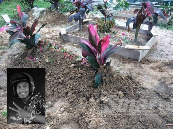 Jenazah Abdul Syaid dikebumikan bersebelahan kubur sahabat baiknya yang meninggal dunia akibat kemalangan tersebut. Gambar kecil:
Allahyarham Abdul Syaid Abdul Razak.